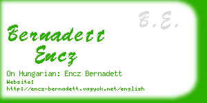 bernadett encz business card